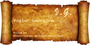Vogler Georgina névjegykártya